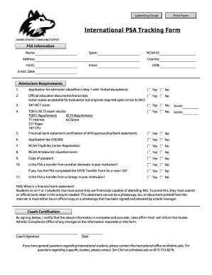 psa tracking.